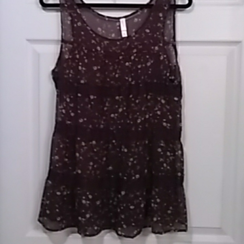 Xhilaration lace ruffle top L-XL